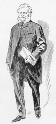 Meglehetősen idegen: Mr. Jesse Collings a „The Graphic”-ban, 1906. október 27-én megjelent „The Reassembling of Parliament” című cikkéből